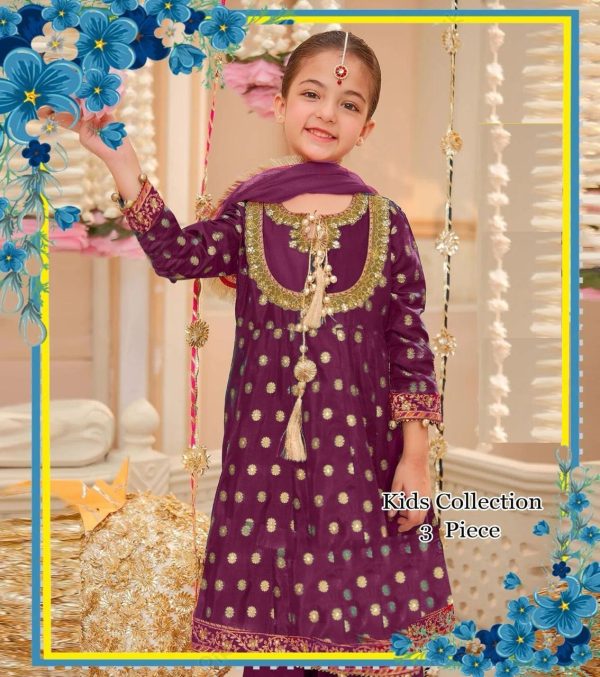 Lameesa kids Tyrian purple gota work