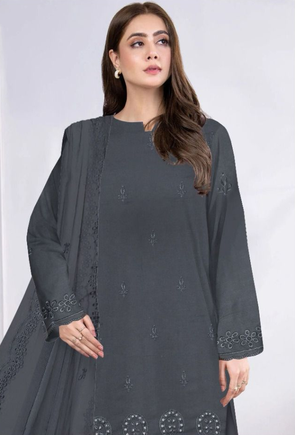 Lameesa Boring Embroidered Lawn Outer Space - Image 2
