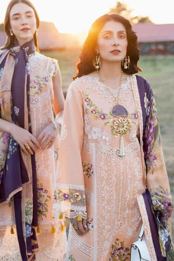 Lameesa embroidery cotton with cotton and silk blend - Image 4