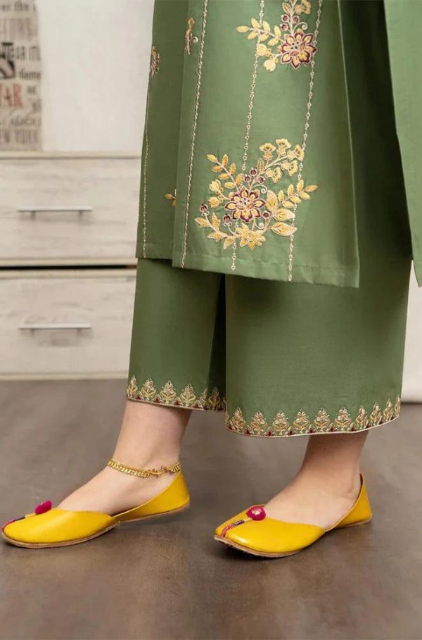 Lameesa casual 2 piece with a touch of embroidery Asparagus - Image 3