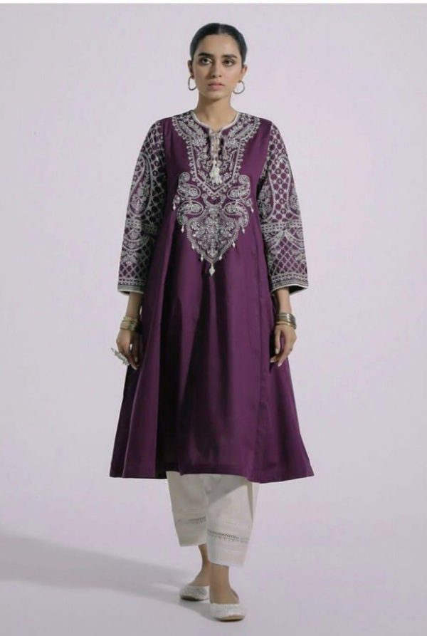 Lameesa casual 2 piece with a touch of embroidery dark Byzantium