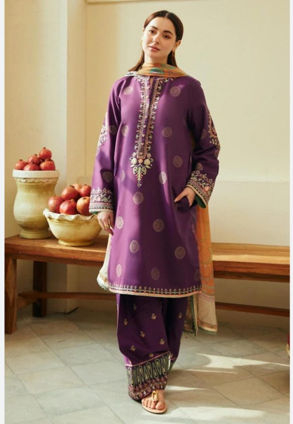 LAMEESA Stunning Front Full Embroidery with Schiffli Work