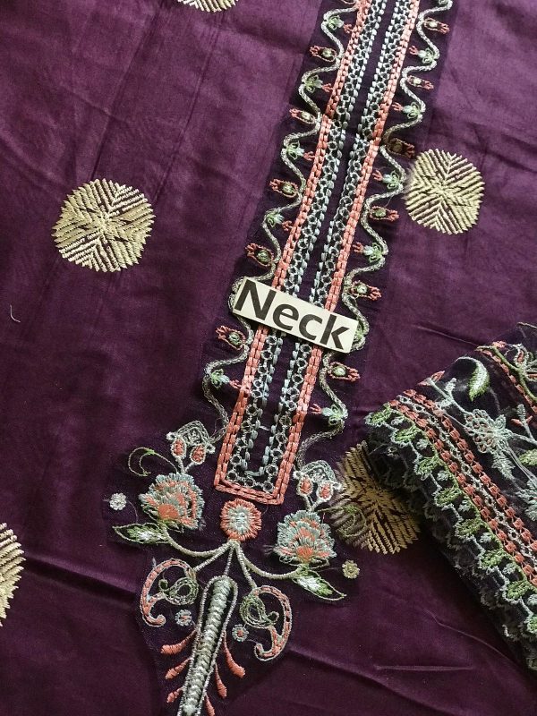 LAMEESA Stunning Front Full Embroidery with Schiffli Work - Image 6