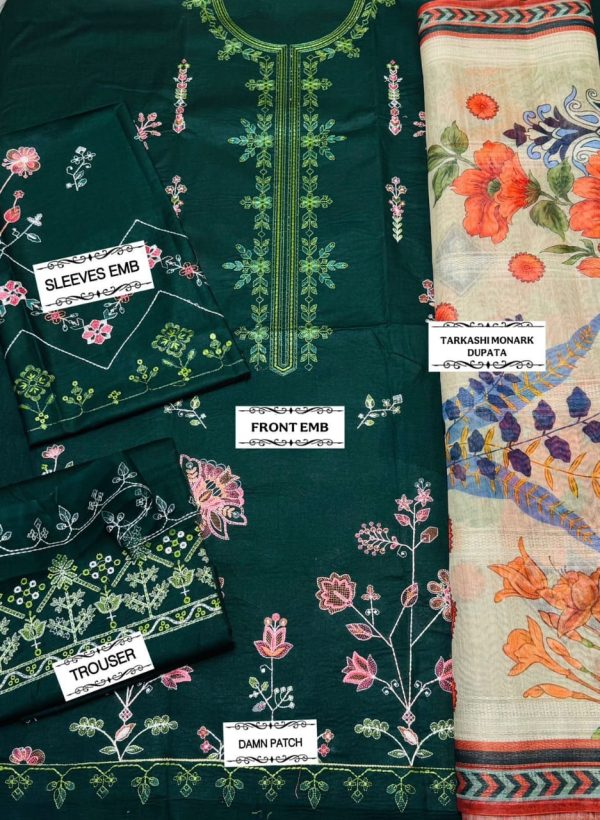 Lawn with Tarkish Monal Dupatta - Image 4