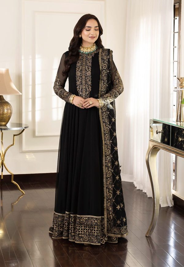 Lameesa Embroidered Chiffon Frock Set - Image 2