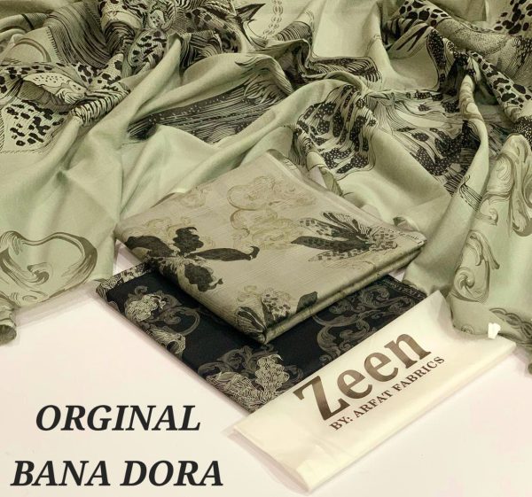 Lameesa Bana doria summer special Laurel green