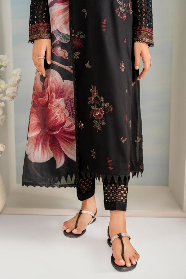 LAMEESA Embroidered, chicken kari Lawn Suit with Silk Dupatta - Image 4