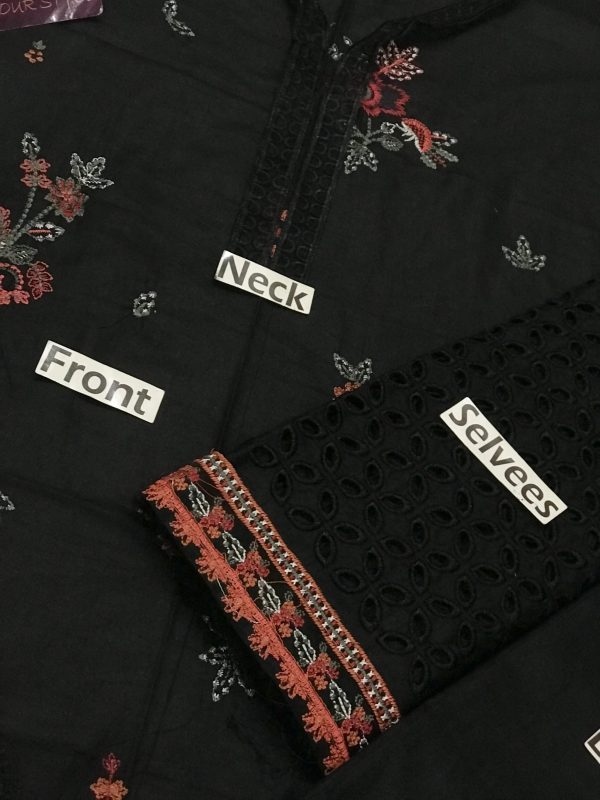 LAMEESA Embroidered, chicken kari Lawn Suit with Silk Dupatta - Image 8