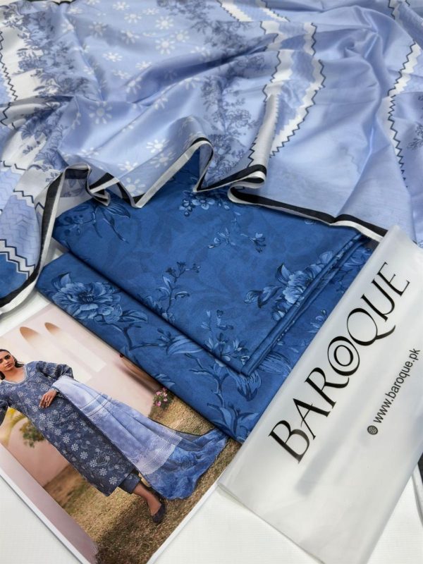 Lameesa breathable daily and festive printed lawn wild blue yonder - Image 2