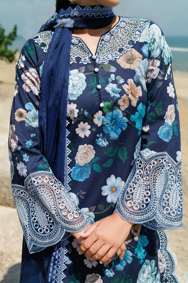 Floral Blush soft khaddar suit digital print - Image 4