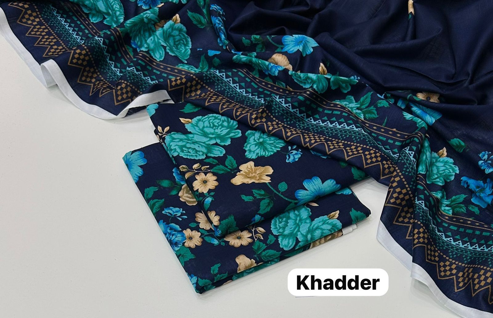 Floral Blush soft khaddar suit digital print - Image 6